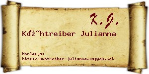 Kühtreiber Julianna névjegykártya