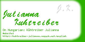 julianna kuhtreiber business card